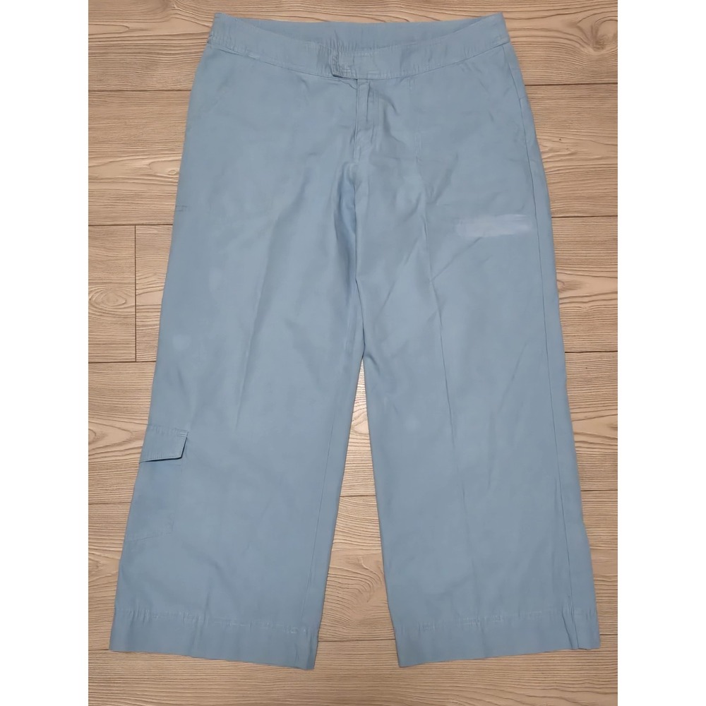 Patagonia Water Girl Cropped Pants Womens‎ 8 Light Blue Capris Baggy